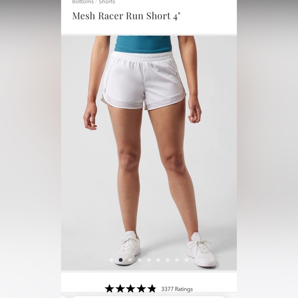 Athleta Mesh Racer Run Shorts - Picture 4 of 4